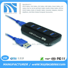 Hochgeschwindigkeits-4-Port USB 3.0 Hub Adapter Led Anzeige für PC Computer